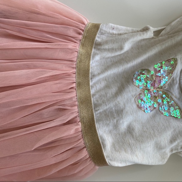 6 years girls dress with tulle pink and off white - Picture 8 of 10